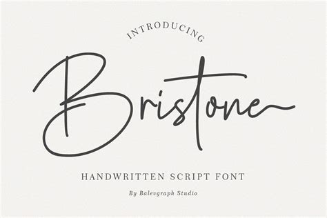 Bristone Handwritten Script In 2021 Handwritten Script Font Script