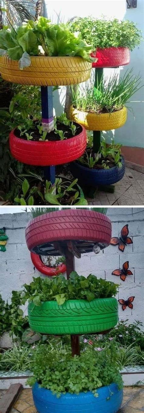 20 Best Diy Tire Planter Flower Pot Ideas And Projects For 2023 Small