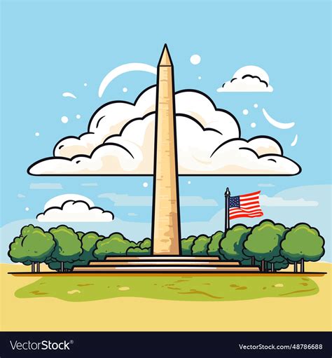 Washington Monument Royalty Free Vector Image Vectorstock