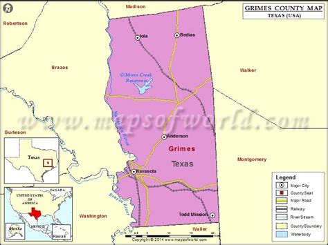 Grimes County Map Map Of Grimes County Texas