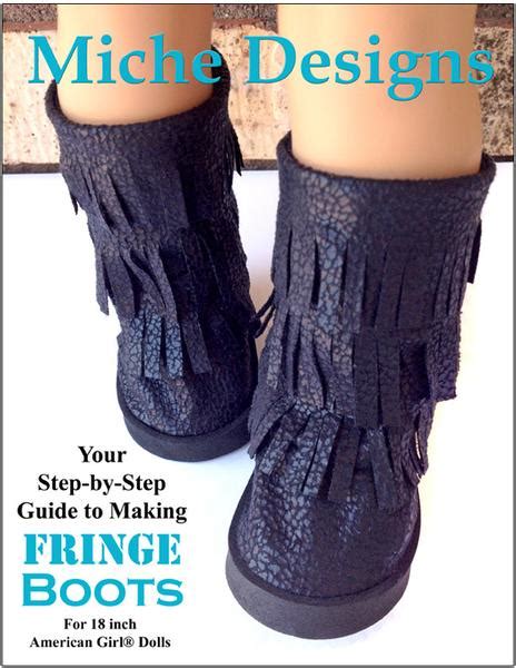 Cute festive outfit for barbie knit in double knitting yarn. Fringe Boot 18" Doll Shoes Pattern PDF Download | Pixie Faire