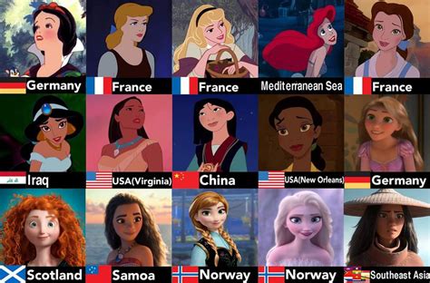 Nationalities Of The Disney Princesses By Arbre333 On Deviantart