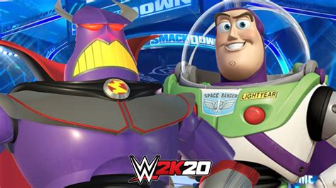 Buzz Lightyear Vs Zurg In A Disney Toy Story Wwe 2k20 Match Youtube