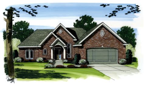 Everything is on one level except the bonus room. 1 Story Traditional House Plan | Bondell | Ranch style ...