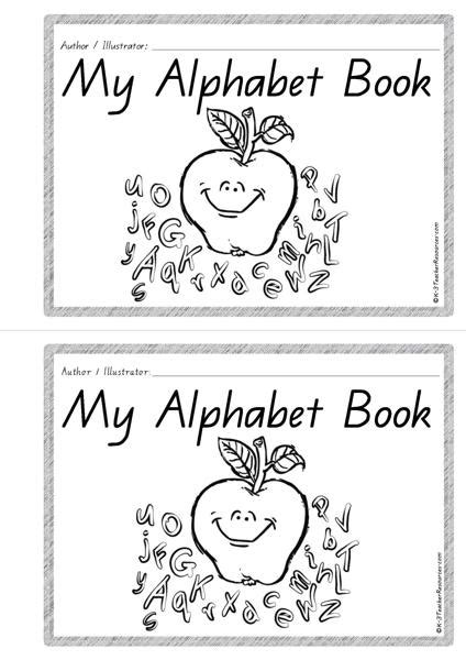 Printable Alphabet Book Bw 2 Qldpage01 K 3 Teacher Resources