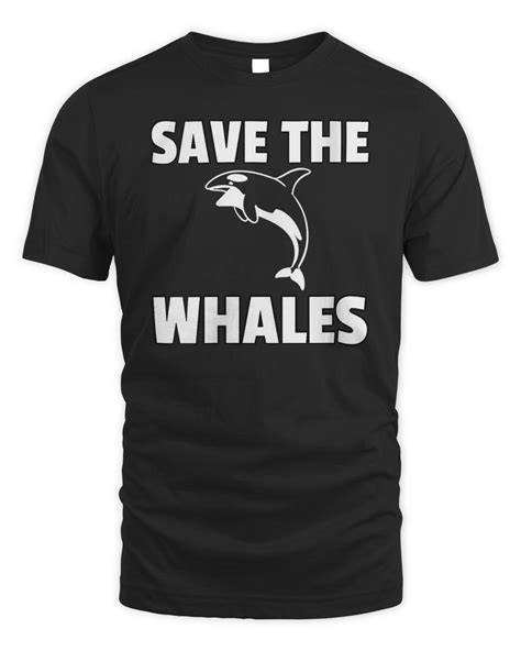 Womens Save The Whales Orca Whale T Killer Whale V Neck T Shirt Senprints