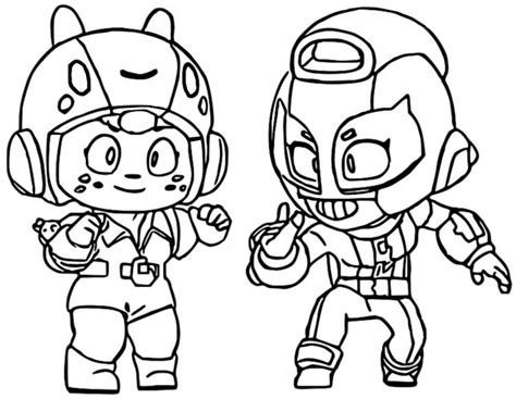 Her super boosts her speed and the speed of all allies in range for four seconds. Coloring page Brawl Stars : Bea and Max 47 | Star coloring ...