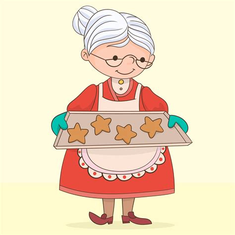 Grandma Baking Clipart