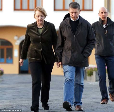 He continues his work as a scientist and only accompanies her at selected events 1 that. Angela Merkel and husband Jaochim Sauer take a break in ...