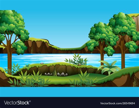 Empty Background Nature Scenery Royalty Free Vector Image