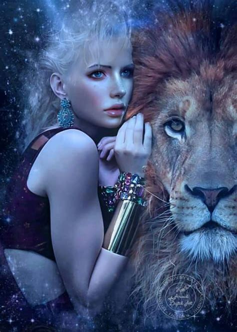 Girl And Lion Lion Art Lion Love Fantastic Art