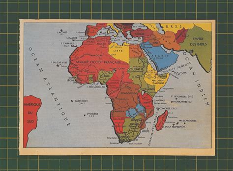 1942 Vintage Africa Map