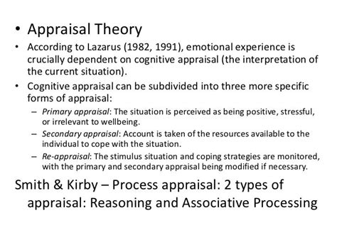 Cognitive Appraisals Psychology Studies Appraisal Stress