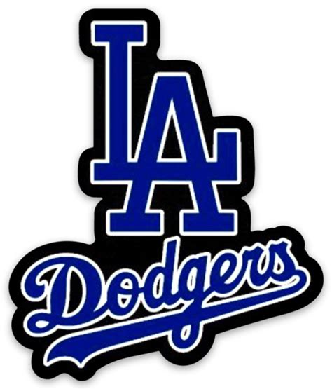 Los Angeles Dodgers - LA Dodgers logo in Black & Blue Die-cut MAGNET | eBay png image