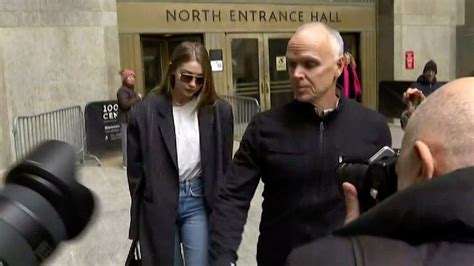 in this image made from video supermodel gigi hadid walks out of a manhattan court monday jan