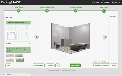 Favourite Bathroom Design 2 Made Using DraftingSPACE S Virtual
