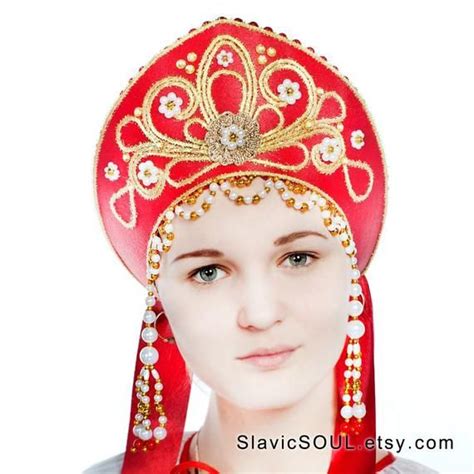 Russian Traditional Headdress Kokoshnik National Clothes Headwear