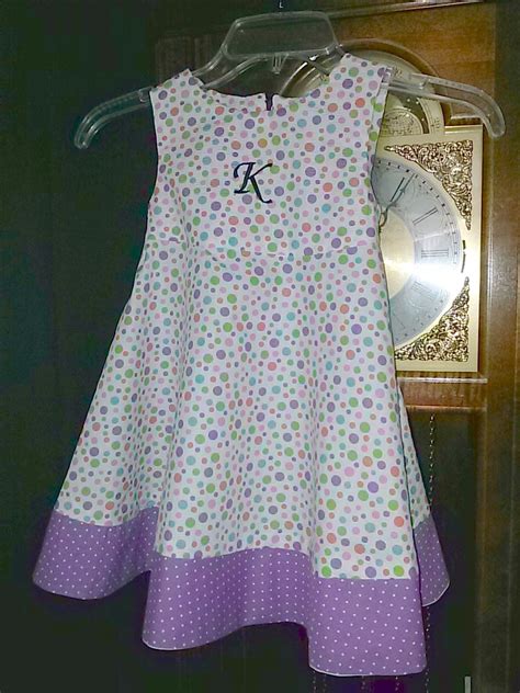 Dress For Toddler With Machine Embroidery Initial Toddler Dress
