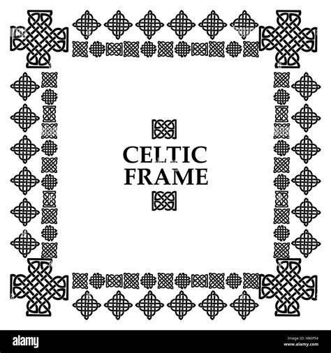 Celtic Knot Square Frame Stock Vector Image And Art Alamy