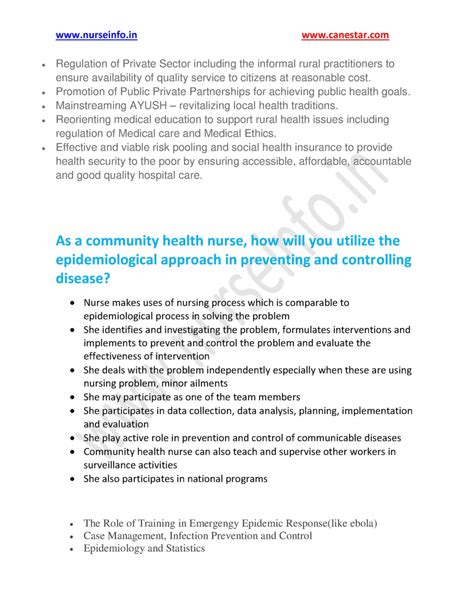 Examples of successful exemplars are shown below. MSC FIRST YEAR NURSING - COMMUNITY HEALTH NURSING NOTES ...