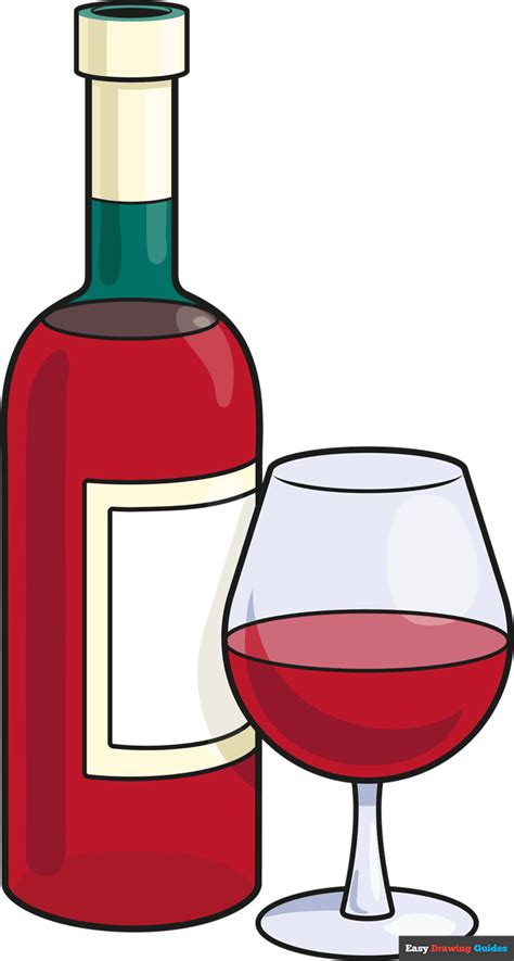 How To Draw A Wine Bottle Really Easy Drawing Tutorial