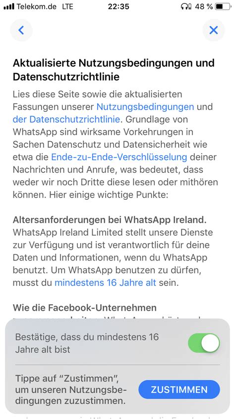 Ich hab auch noch nicht zugestimmt, werde es aber wohl oder übel zähneknirschend. Whatsapp Datenschutz Zustimmen : Whatsapp Aktualisiert Die ...