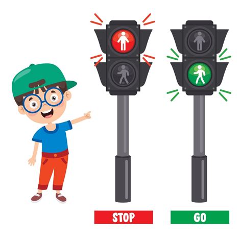Traffic Concept With Cartoon Characters 2538898 Vector Art At Vecteezy