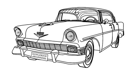 57 Chevy Coloring Page