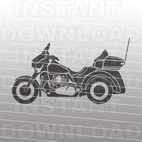 Trike Motorcycle Side View Profile Svg Filemotorcycle Svg Etsy