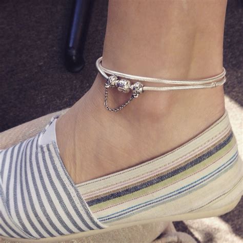 Pandora Anklet Guess What Is Actually A Necklace Laced Around Ankle 2x