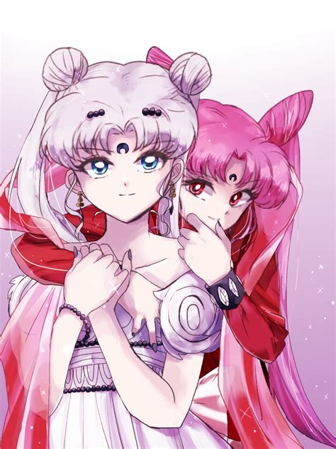 Tsukino Usagi Chibi Usa Princess Serenity And Black Lady Bishoujo Senshi Sailor Moon Drawn