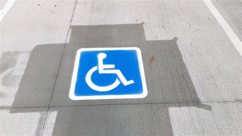 30 Stencil Parking Lot Handicap Sign