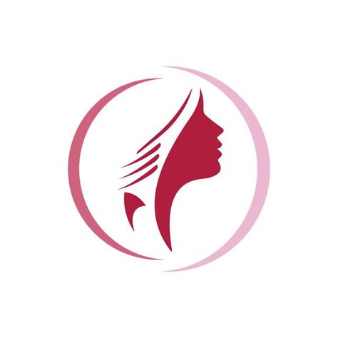Wajah Wanita Logo Template Reka Bentuk Lelaki Woman Face Silhouette