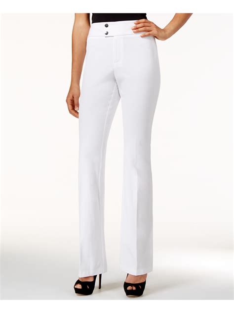 Inc Womens White Casual Pants 8 Ebay