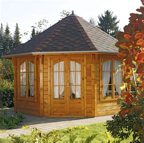 Ein pavillon verwandelt jeden garten in einen romantischen ort der ruhe und entspannung. Holz-Pavillon 8-Eck-Gartenpavillon 4m Ø im Landhausstil ...