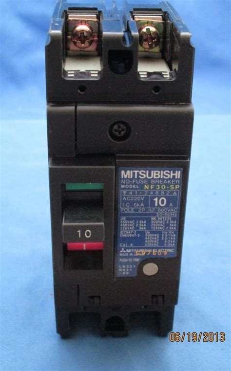 Blade fuses, cartridge, pal fuses, circuit breakers, etc. Mitsubishi NF30-SP-2P 10 amp No Fuse Circuit Breaker new ...