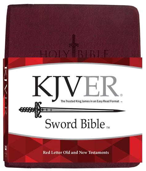 Kjv Sword Study Bible Giant Print Burgundy Genuine Leather Free