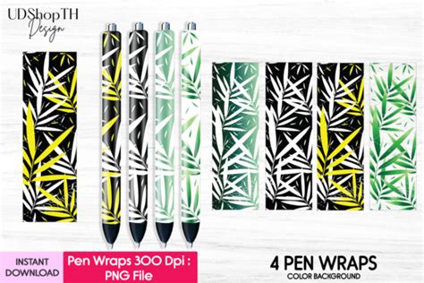 Tropical Leave Pen Wraps Graphic By Udshopthdesign · Creative Fabrica