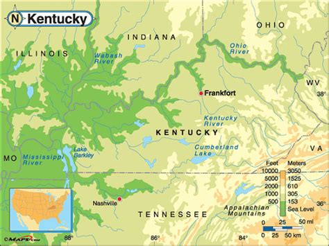 Kentucky Map United States