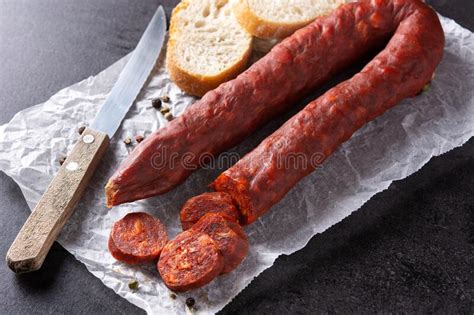 Spanish Chorizo Sausage Stock Photo Image Of Spain 220236228