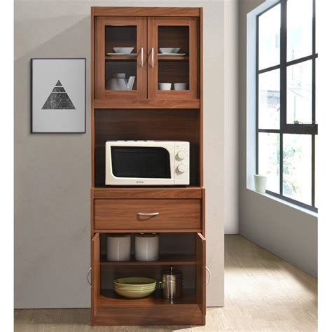 Crosley furniture cambridge cherry kitchen island with granite top, cherry with black granite top. Hodedah Kitchen Cabinet with 1 Drawer plus Space for ...