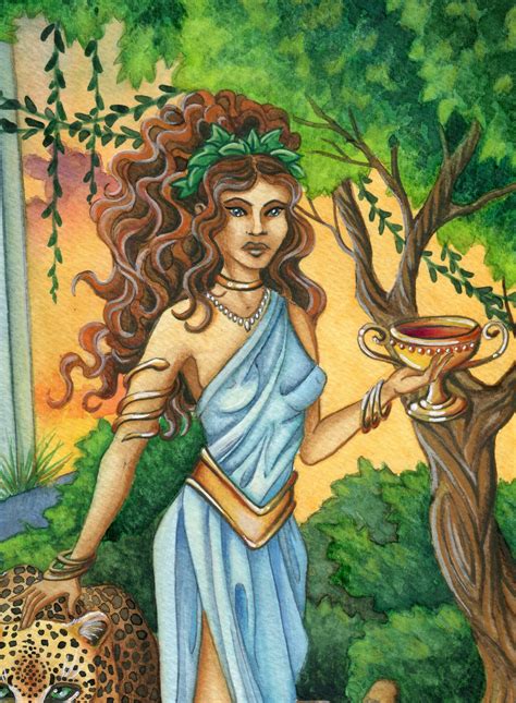Sorceress Circe Goddess Circe Divinity Of Nature Original Painting