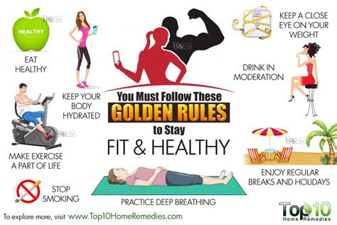 You Must Follow These 10 Golden Rules To Stay Fit And Healthy Top 10 Home Remedies