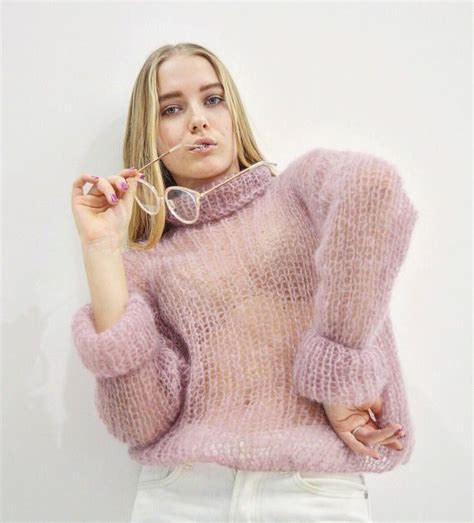 Sexy Knit Sweater Loose Knit Sweaters Spring Sweater Hand Knitted