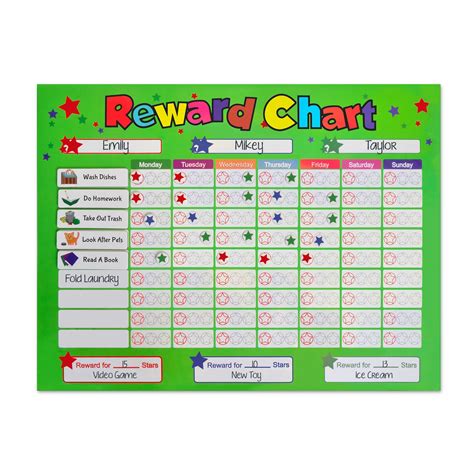Magnetic Chore Reward Chart For Kids Dry Erase Behavior