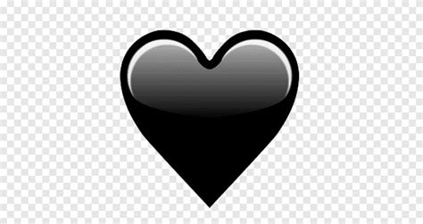 Descarga Gratis Corazón Negro Emojipedia Corazón Iphone Emoji Negro