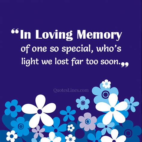 In Loving Memory Quotes To Honor Your Loved One Quoteslines