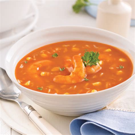 Soupe -repas aux crevettes