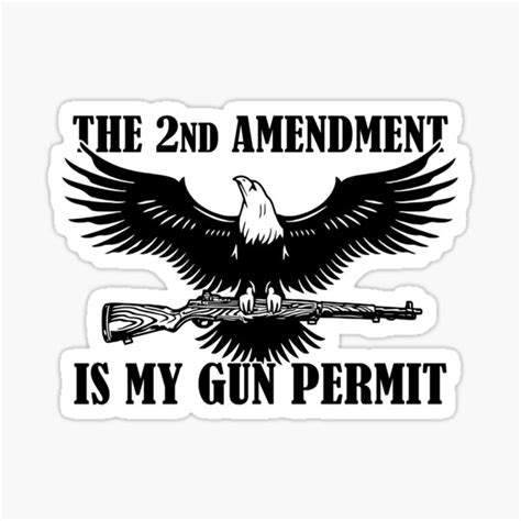 2nd Amendment My Gun Permit Stickers Redbubble
