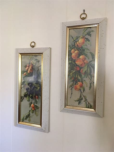 Vintage Turner Wall Accessory Pr Retro Framed Wall Art Fruits Etsy